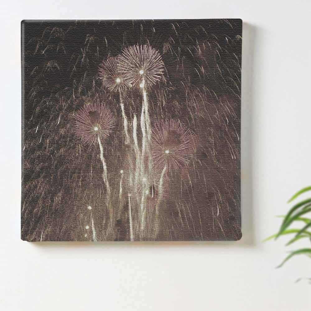 Amazon.co.jp: 花火 空 アートパネル 57cm × 57cm Lサイズ 日本製