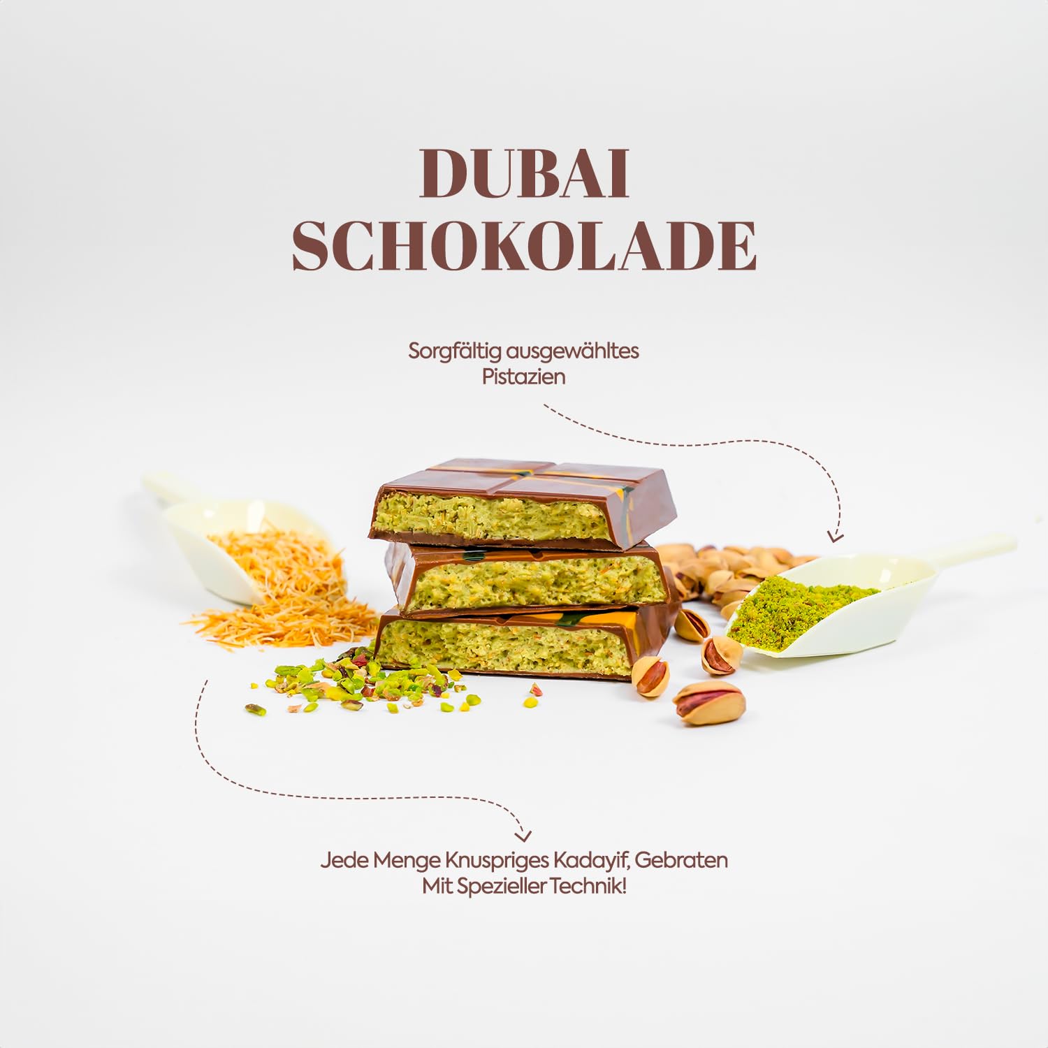 Dubai Chocolate pistacho 3 x 200 g – Chocolate Dubai con pistachos y kadayif, chocolate Dubai, chocolate Dubai, dulces, chocolate dubai, fuente de chocolate dulces originales