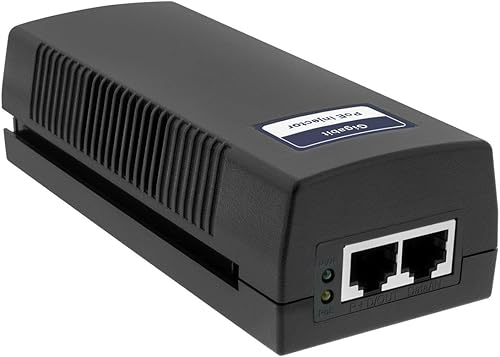 Inyector PoE++ de 60W, Adaptador Gigabit BV-Tech de Alimentación a través de Ethernet  Cumple con 802.3afatbt  Enchufe y Reproducción, Hasta 325