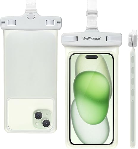 Miniatura 51 de wellhouse Funda impermeable para teléfono, funda impermeable para iPhone 16 15 14 13 12 Pro Max XS Samsung, IPX8 3D bolsa seca para teléfono celular