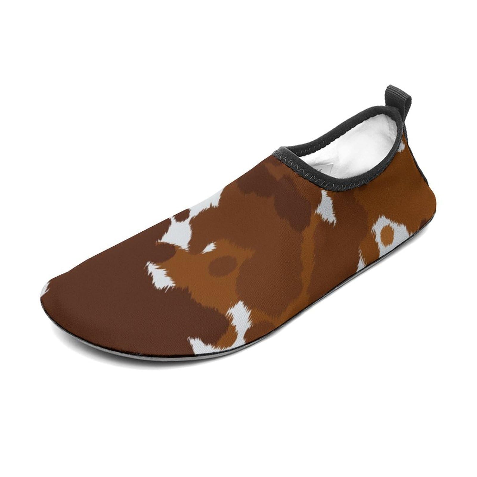 CSEMEIE Cow Print Animal Pattern Water Shoes Beach Shoes Aqua Socks for Women Men Swimming Yoga