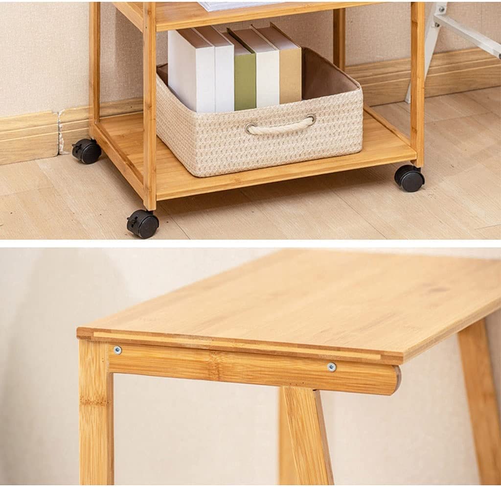 Druckertisch Dreischichtiger Druckerständer, kleines Bücherregal mit Rollen, multifunktionales herausnehmbares Lagerregal für Zuhause und Büro Lagerregal