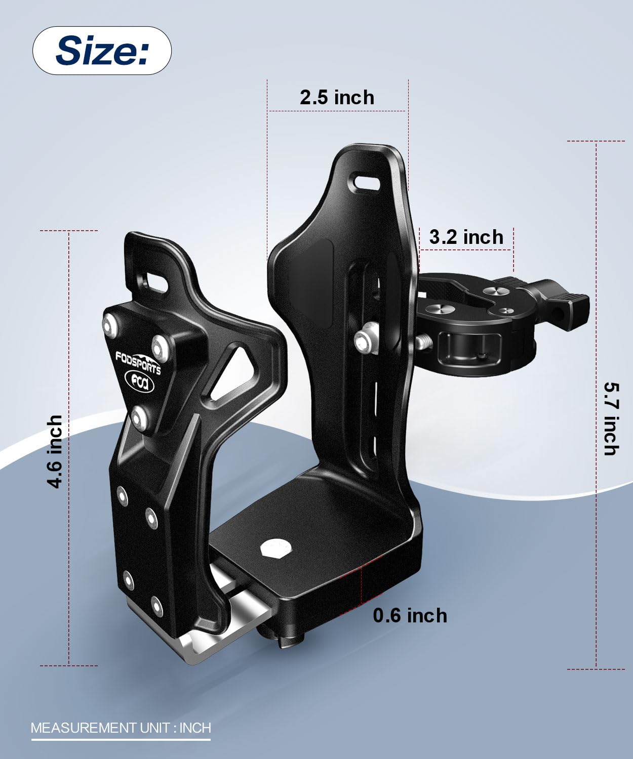 Fodsports Motorcycle Atv Cup Holder Upgraded Motorcycle Drink