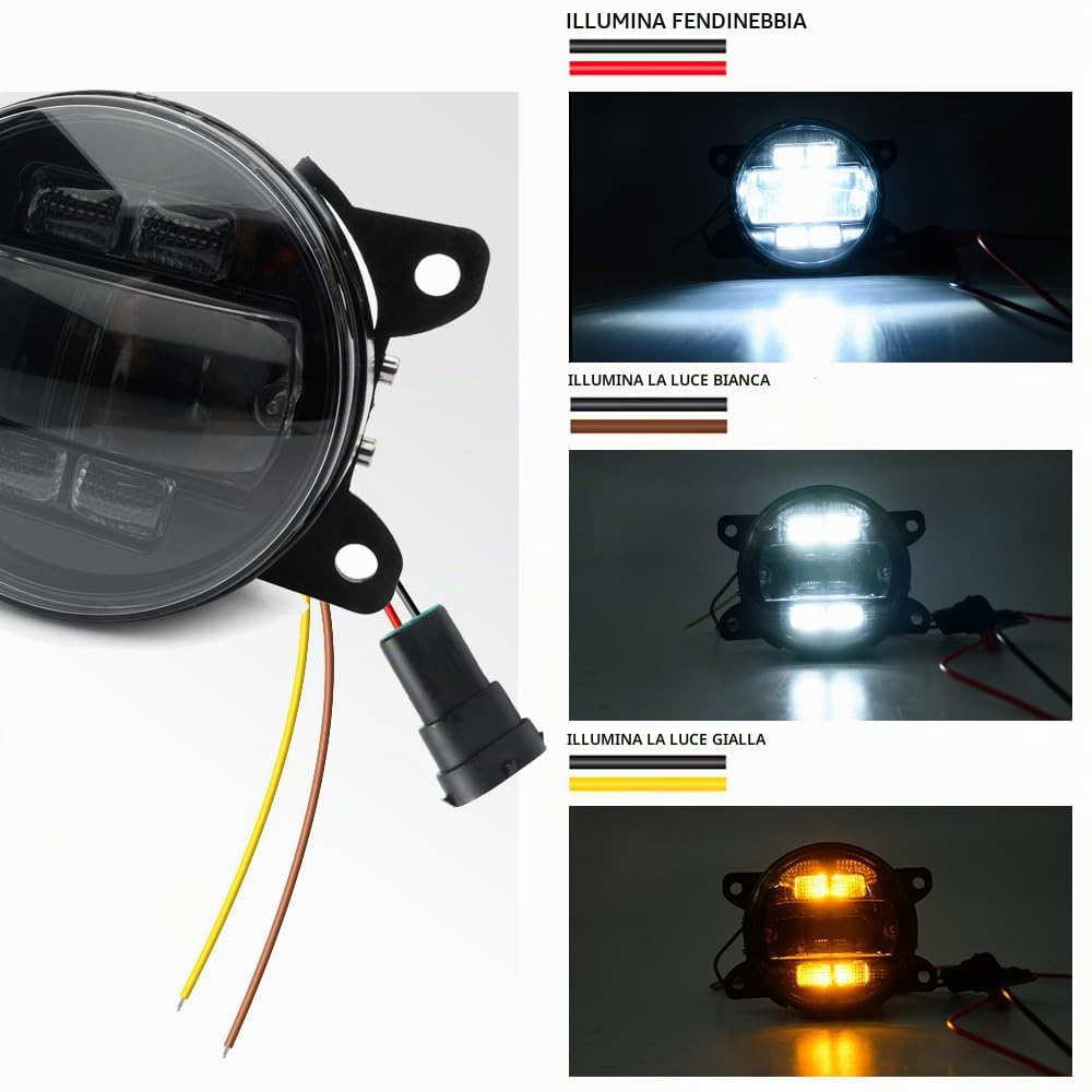 LED LUCI DIURNE DRL Lampadine fendinebbia per Smart Fortwo Forfour W453 per ben.z Citan Paraurti anteriore Fendinebbia Riflettori LAMPADE FRECCE LATERALI DLR Luce di marcia 2x affumicata