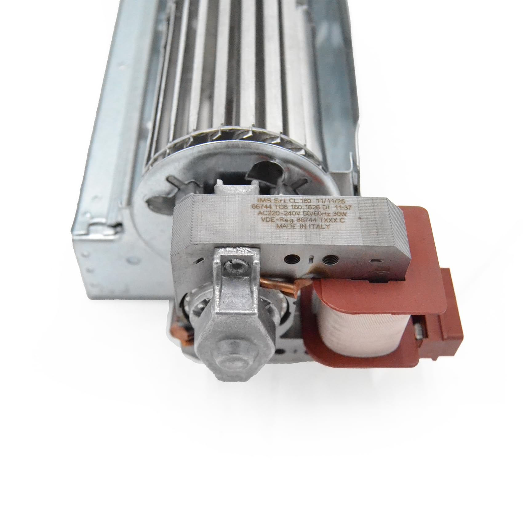 3S SuperSamaStore Ventilador Tangencial Derecho de Refrigeración 180 mm, Paquete de Álabes de 15 mm, 230 V 50/60 Hz, Apto para Chimeneas o Estufas, 24 × 10 × 8,5 cm