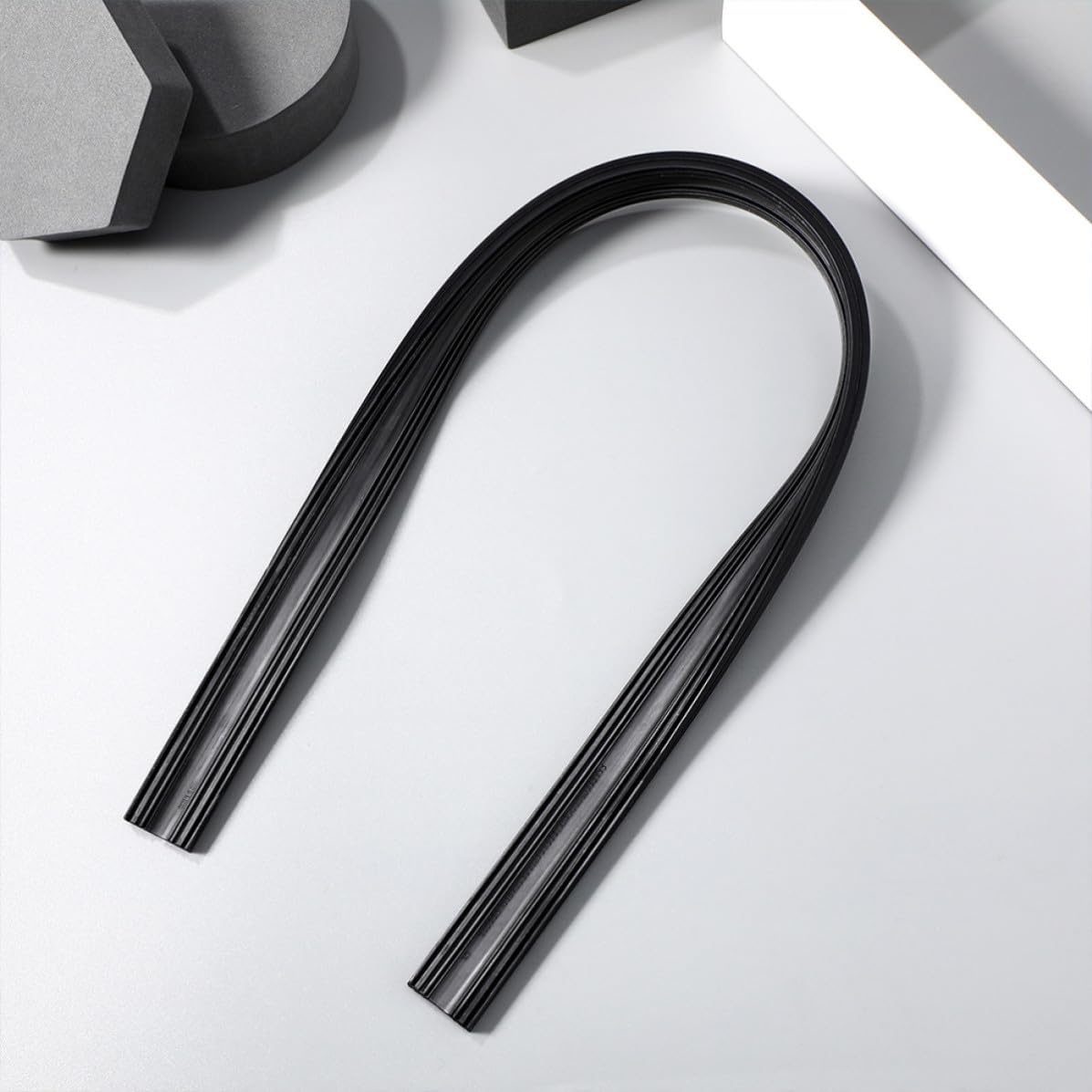 8pcs Universal Boneless Rubber Windshield Wiper Refills Replacement Strips for Car Windshield Enhancing Driving Safety with Sturdy Black Material