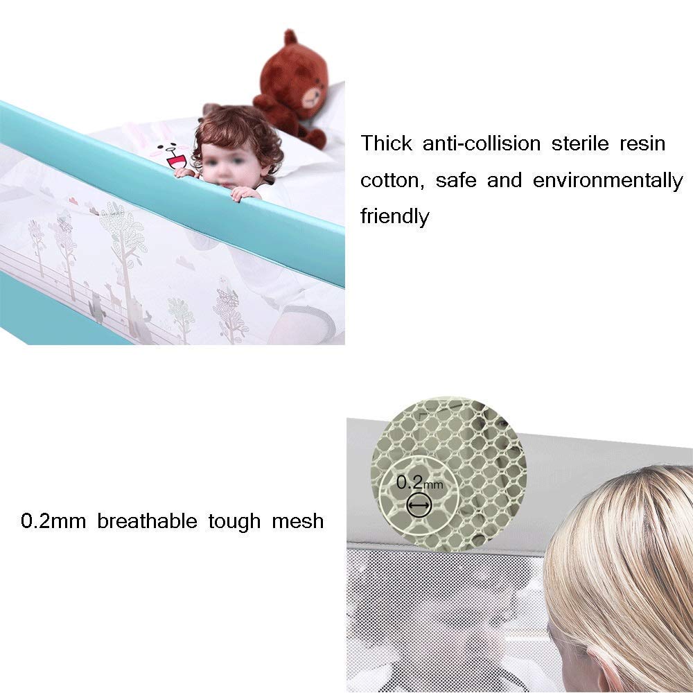 Barandilla Robusta para Cama De Bebé, Protector De Cama De Seguridad Plegable Universal para Niños, Barandilla De Cama De Seguridad para Niños Pequeños De Tamaño Completo, Barandil