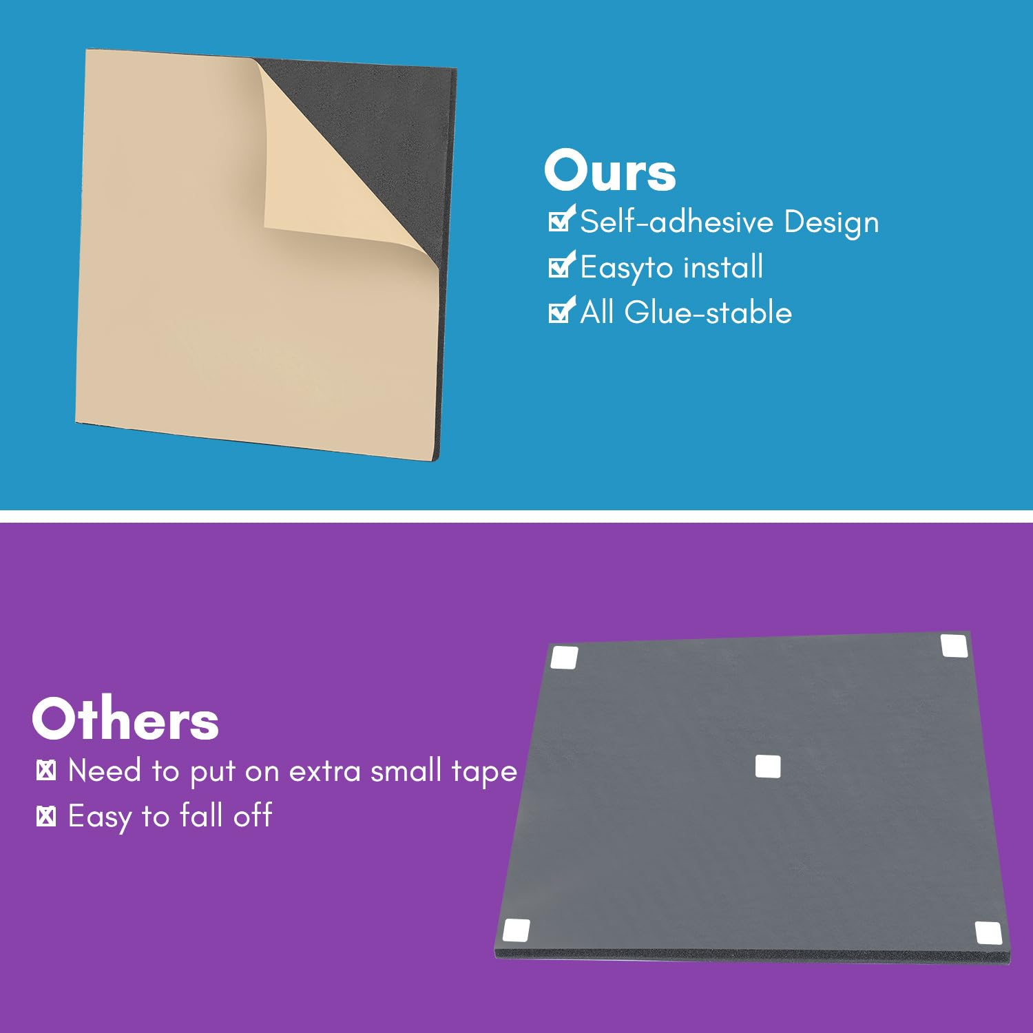 Lot de 24 absorbeurs acoustiques en mousse acoustique, autocollants, absorbeur de bruit, pour studios d'enregistrement, podcasts, pyramides (30 x 30 x 5 cm)