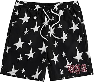 Men's Letter Graphic Print Drawstring Waist Shorts Casual Tie Front Track Athletic Gym Shorts