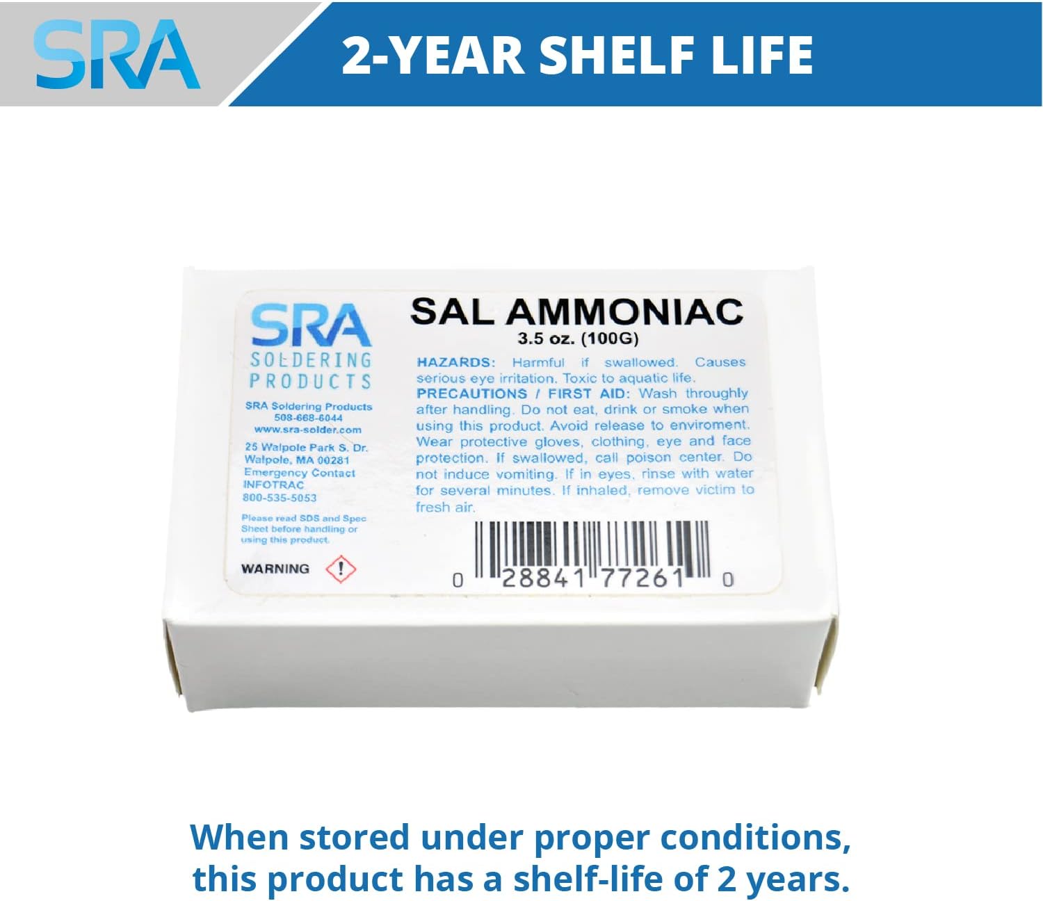 SRA Sal Ammoniac Tinning Block - 100 Grams