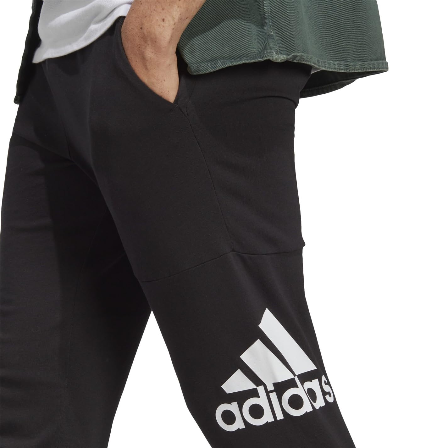 Adidas - Essentials - Distintivo Singolo in Jersey Affusolato, Pantaloni da Ginnastica Uomo