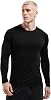Men Long Sleeve Athletic Shirt, Crewneck Running T-Shirts Fitted, Moisture Wicking Base Layer Workout Tee Dry Fit