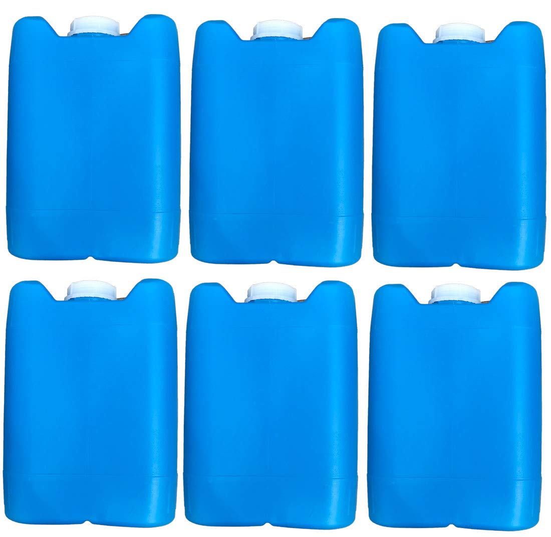 BayTec 5 Gallon Plastic Jug Closed-Head with 70mm Cap | Blue Color | 6 Pack