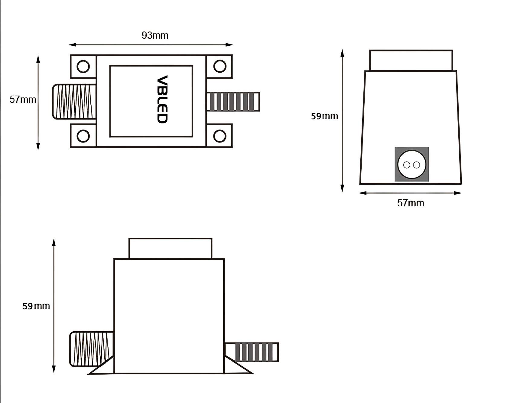 TDC 30 W Fuente de alimentación/transformador/transformador AC/AC al agua IP67 para exterior/piscina de entrada 230 V salida 12 V IP44 1,9 m de cable de conexión para luz/foco para jardín Title
