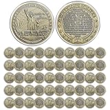 CHURYUML 50Pcs Military Challenge Coins Bulk Veterans Day Gifts Honoring Our Veterans Military Gifts for Men Women Army Soldiers Military Prayer Coin Thank You for Your Service