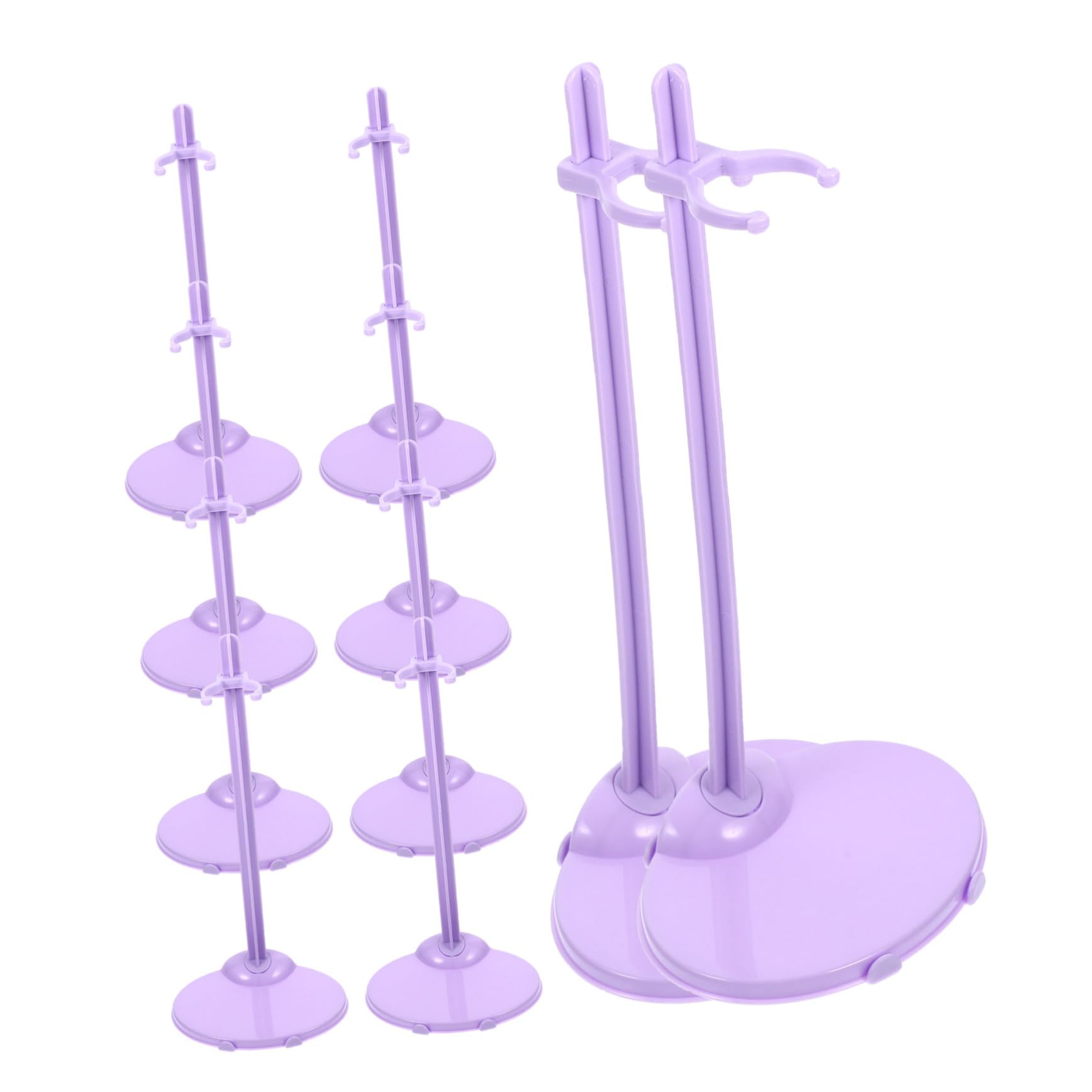 Sosoport 10Pcs Doll Storage Stand Vertical Doll Support Rack for Action Figures and Dolls Practical Desktop Display Holder Light for Organizing Doll Collection