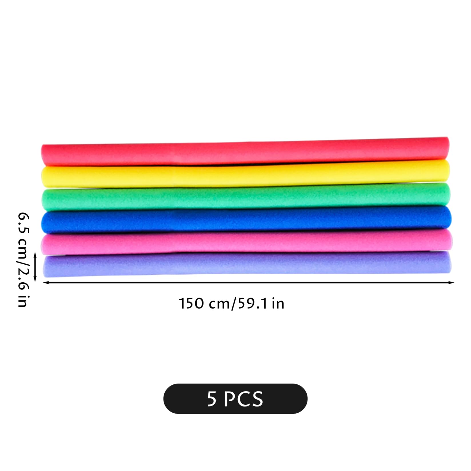 Nouilles de Piscine Paquet de 6 Nouilles Natation Colorées Flotteurs en Mousse à Noyau Creux 59 Pouces Long pour l'exercice Amusant d'eau Lac Piscine et l'artisanat Bricolage