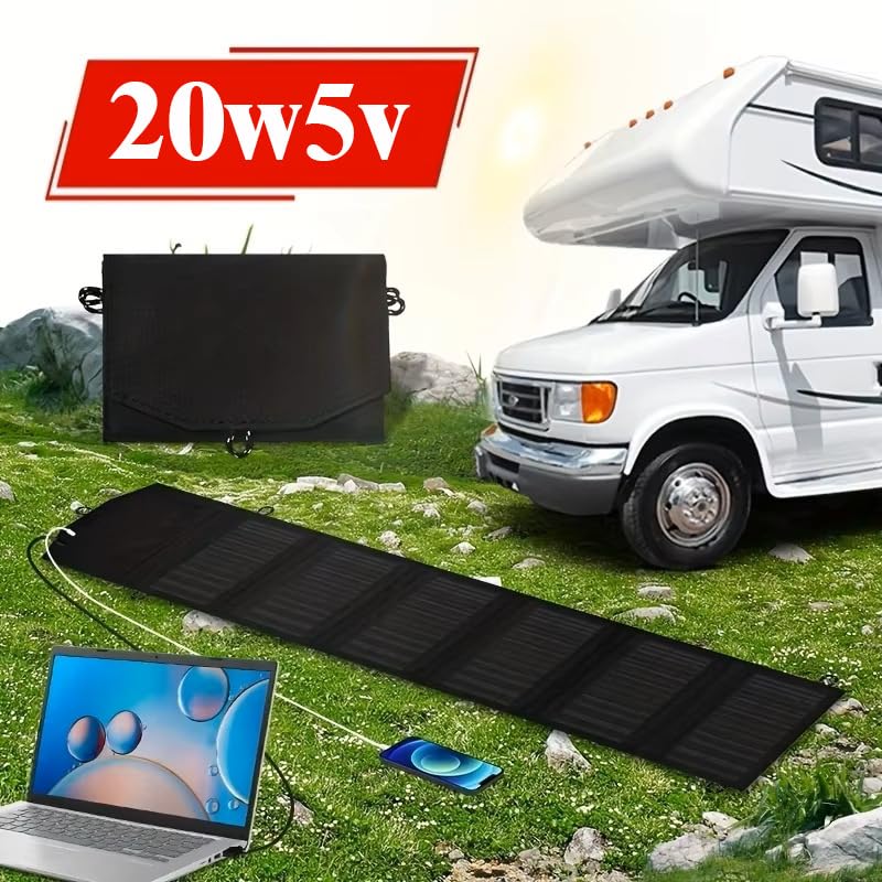 10W Cargador Panel Solar,Panel solar plegable portátil，Camuflaje