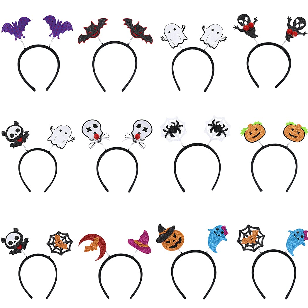 Outgeek Halloween Headbands Novelty Fashion 12PCS Pumpkin Decorative