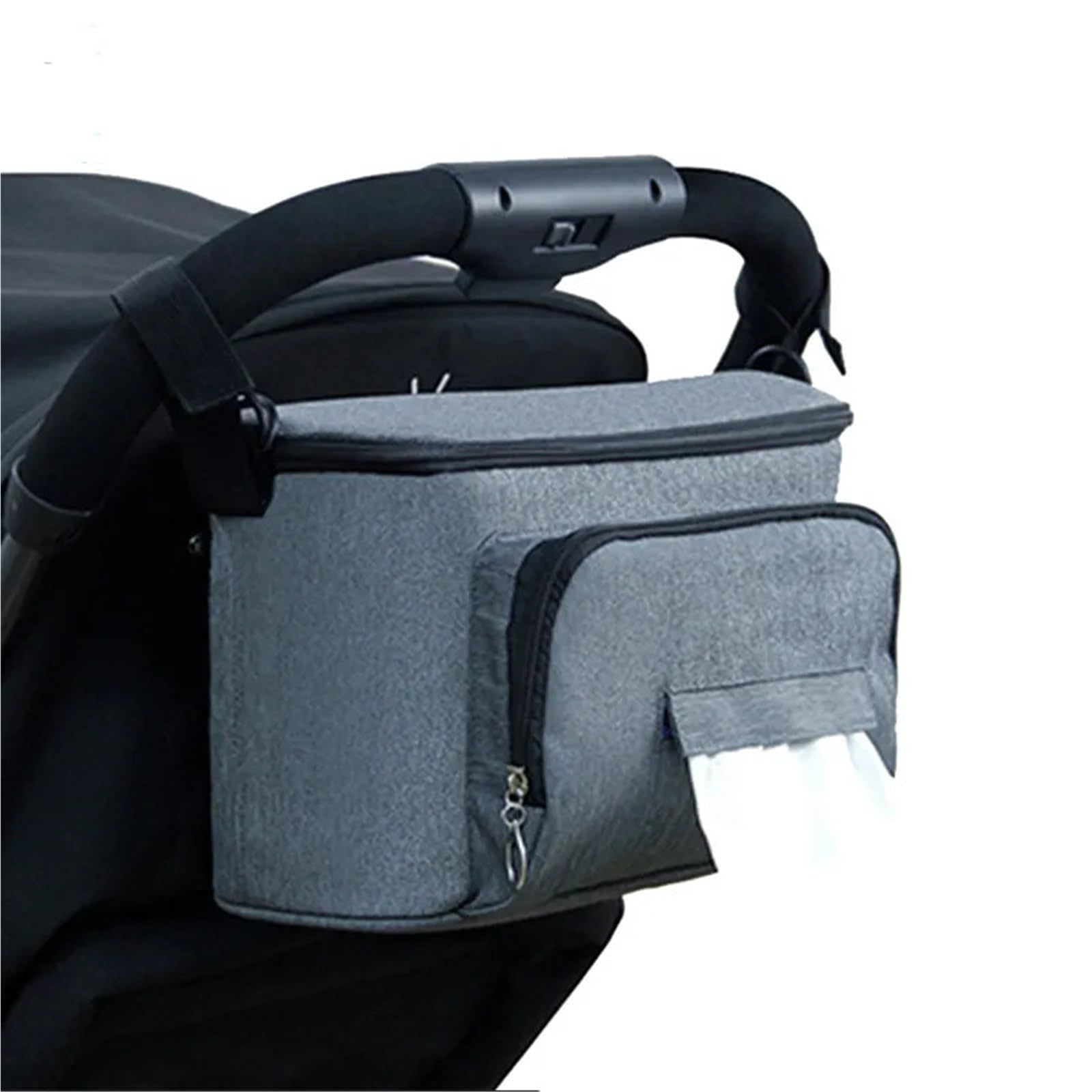 Mama Tasche Wasserdichte Windel Tasche Große Kapazität Mama Reisetasche Multifunktionale Mutterschaft Mutter Kinder Kinderwagen Taschen Organizer(Black)
