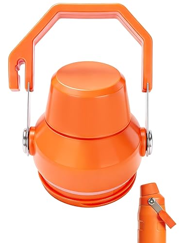 Lid Replacement for Stanley IceFlow Fast Flow Bottle, Top Cover for Stanley IceFlow Fast Flow 16oz 24oz 36oz 50oz, Leakproof Lid with Cap Holder for Travel & Sports, Dishwasher Safe BPA-Free,Orange
