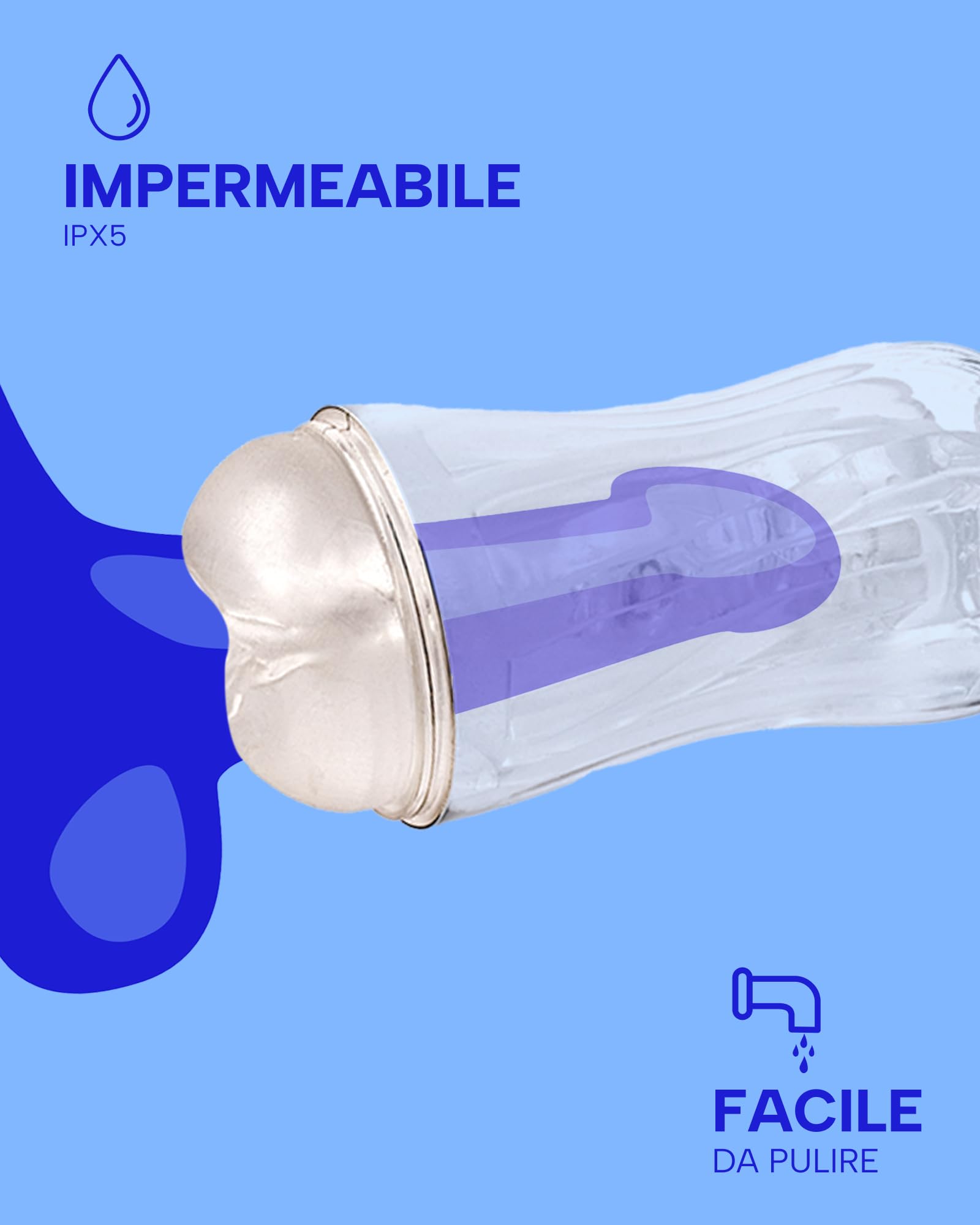 MySecretCase Masturbatore Uomo Vaginee per Uomo Masturbatore per Pene Realistico Vagina Finta Vagina Silicone Sexytoys Uomo Pocket Pussy 17 cm x Ø 3 cm (estendibile) in Elastomero