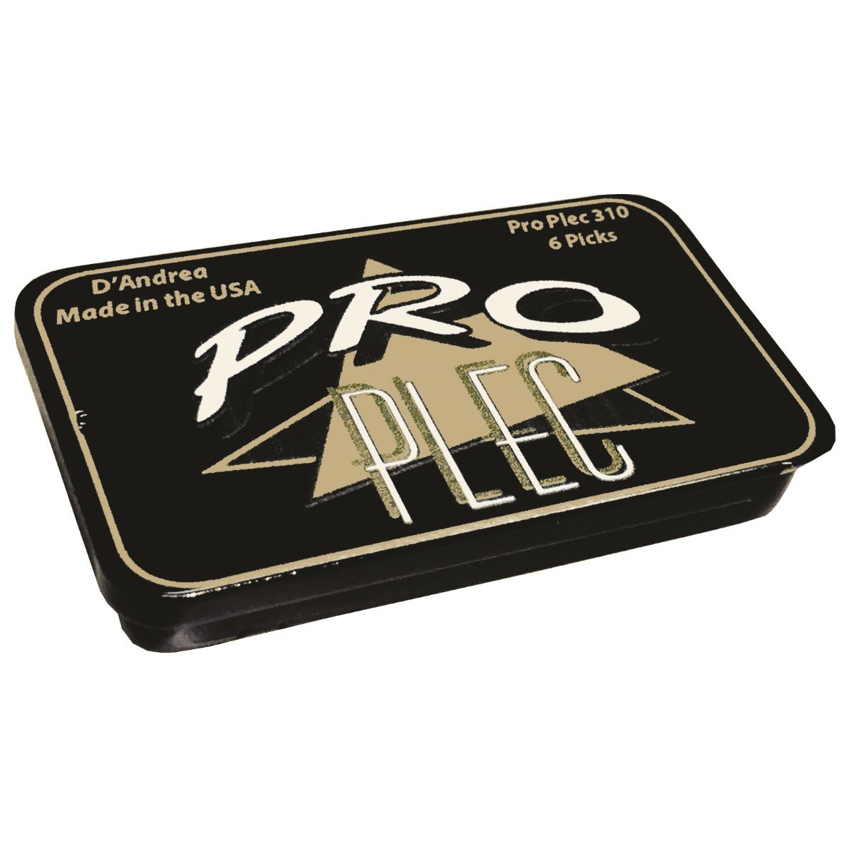 De Andrea tnpro354 Pack de 6 púas para guitarra, color negro