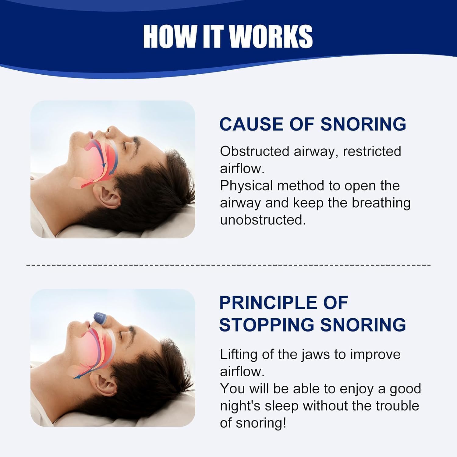 Anti Snoring Devices, Effective Snoring Prevention, Twin Turbine Electric Adjustable and Breathabl, Snoring Solution for Men and Women, Suitable for All Nose Shapes, Anti snoring Product Blue