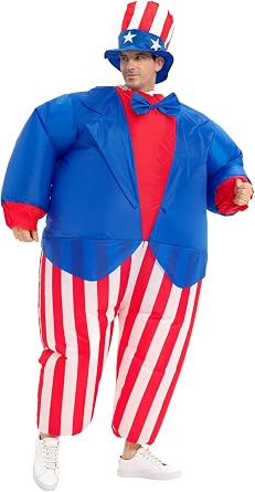 Inflatable Uncle Sam Costume Adult