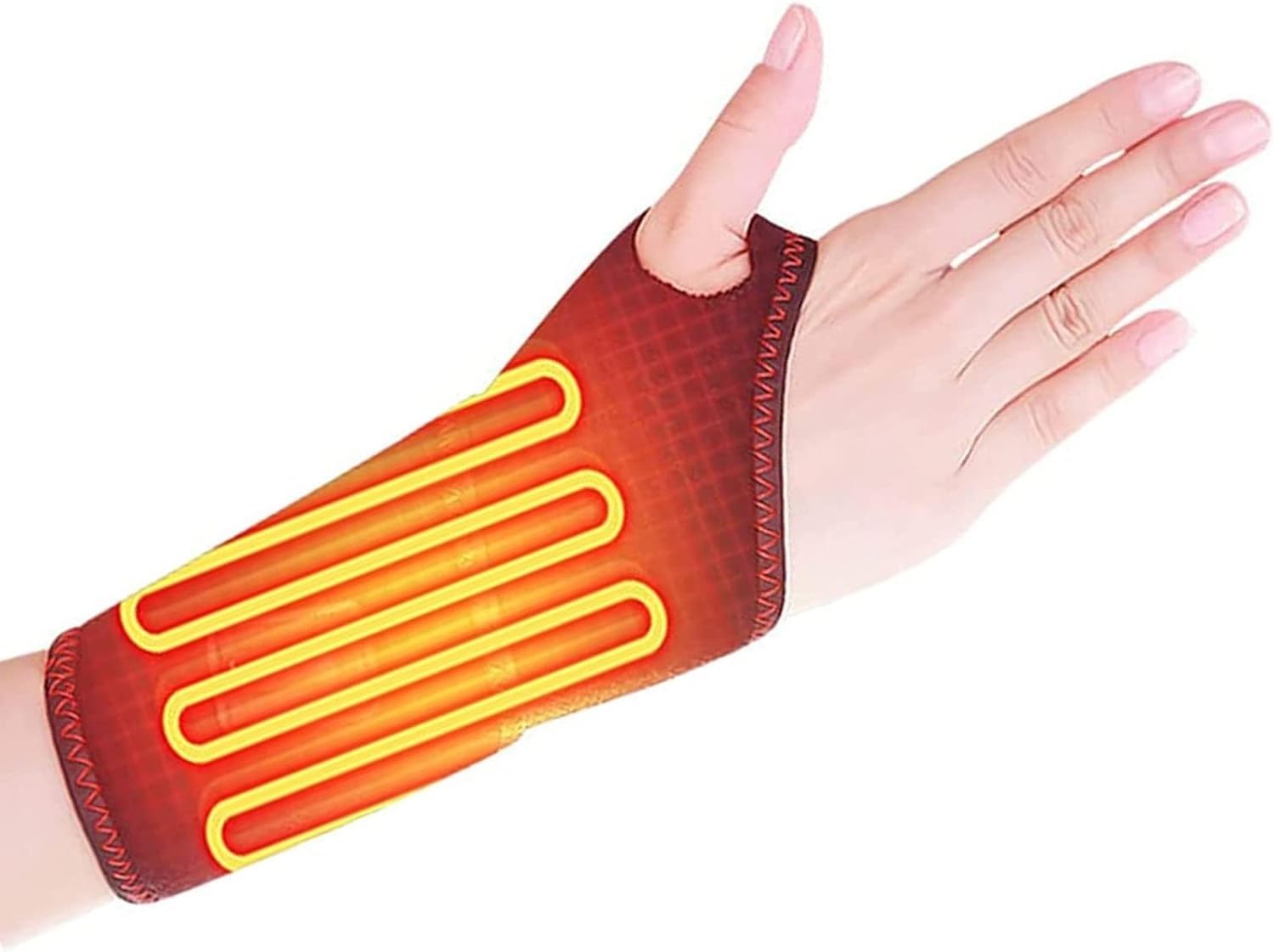 Beheizbare Handgelenkbandage Mit USB-Anschluss Und 3 Temperaturstufen – Elektrischer Handgelenkwärmer Bei Karpaltunnelsyndrom, Sehnenscheidenentzündung Und Handgelenkschmerzen (Rechts)
