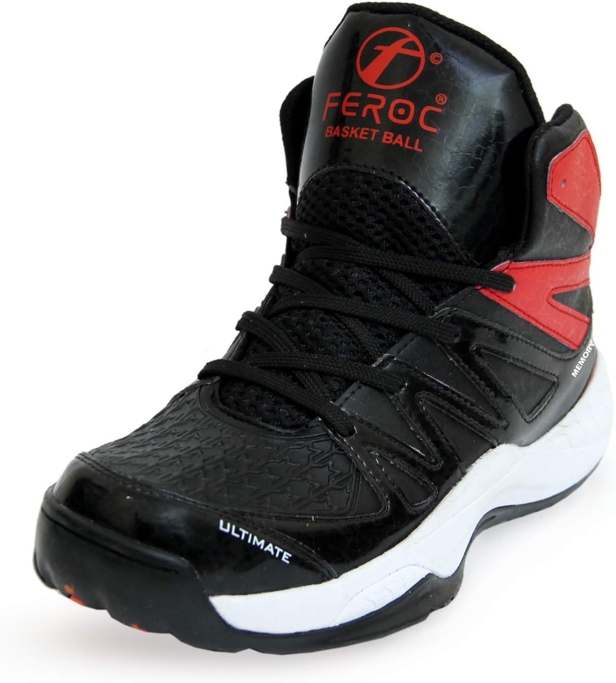 Black Red Power Play Basketball Shoes +Memory Foam Insole