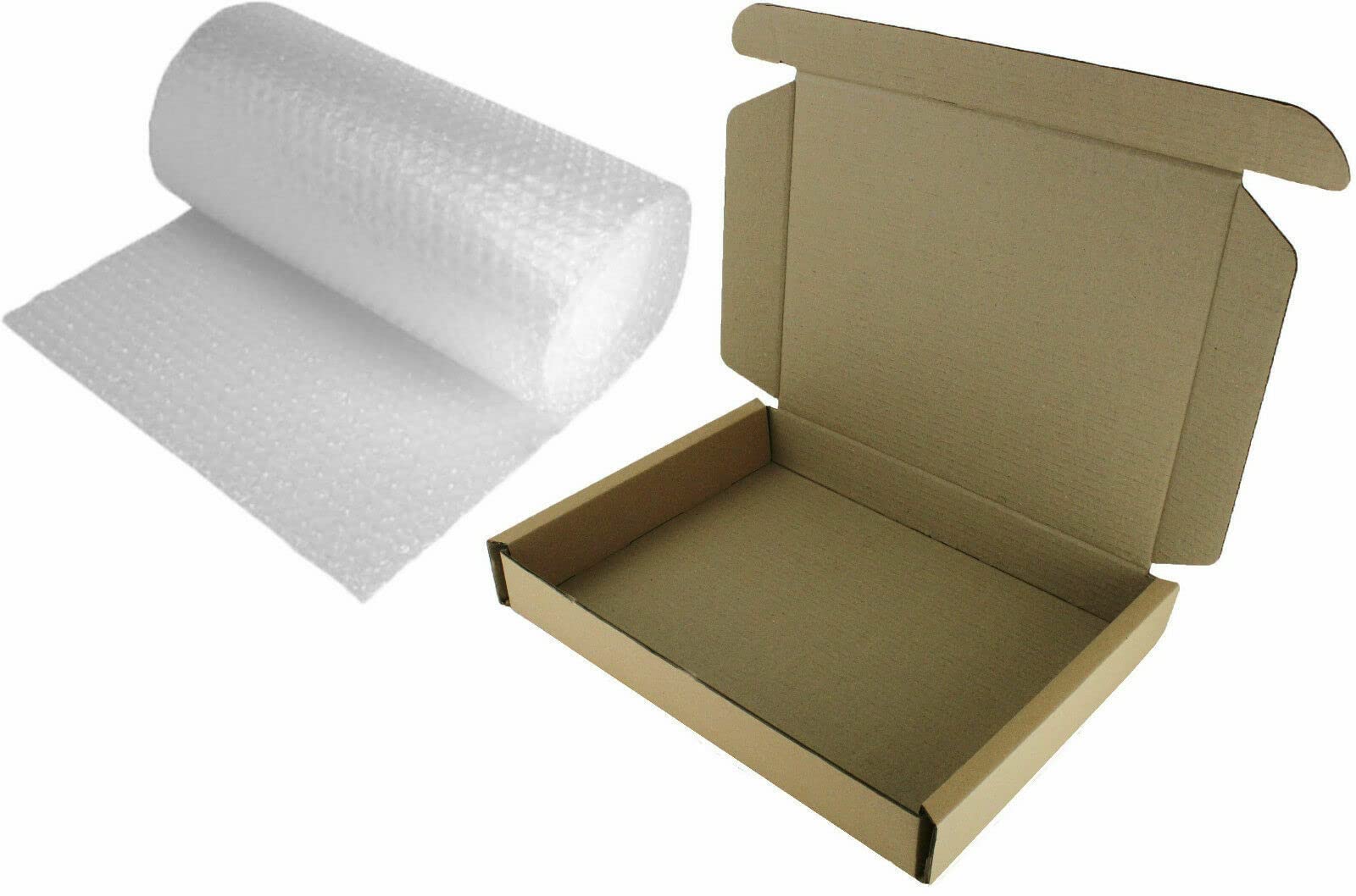 Meg4tec Select Kit: 47X31x6cm+Bubble Wrap Laptop Shipping Mailing Postal Strong Cardboard Boxes Secure Protective Safe (Quantity: 5, )