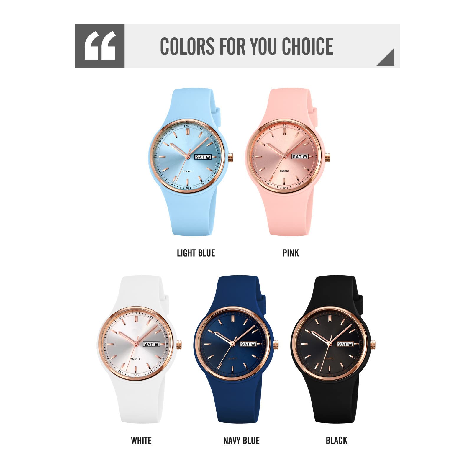 Reloj de Pulsera para Mujer con Correa de Silicona, Esfera Grande, Resistente al Agua, Deportivo, Moderno, Casual, Simple, de Cuarzo, analógico, para Mujeres y niñas