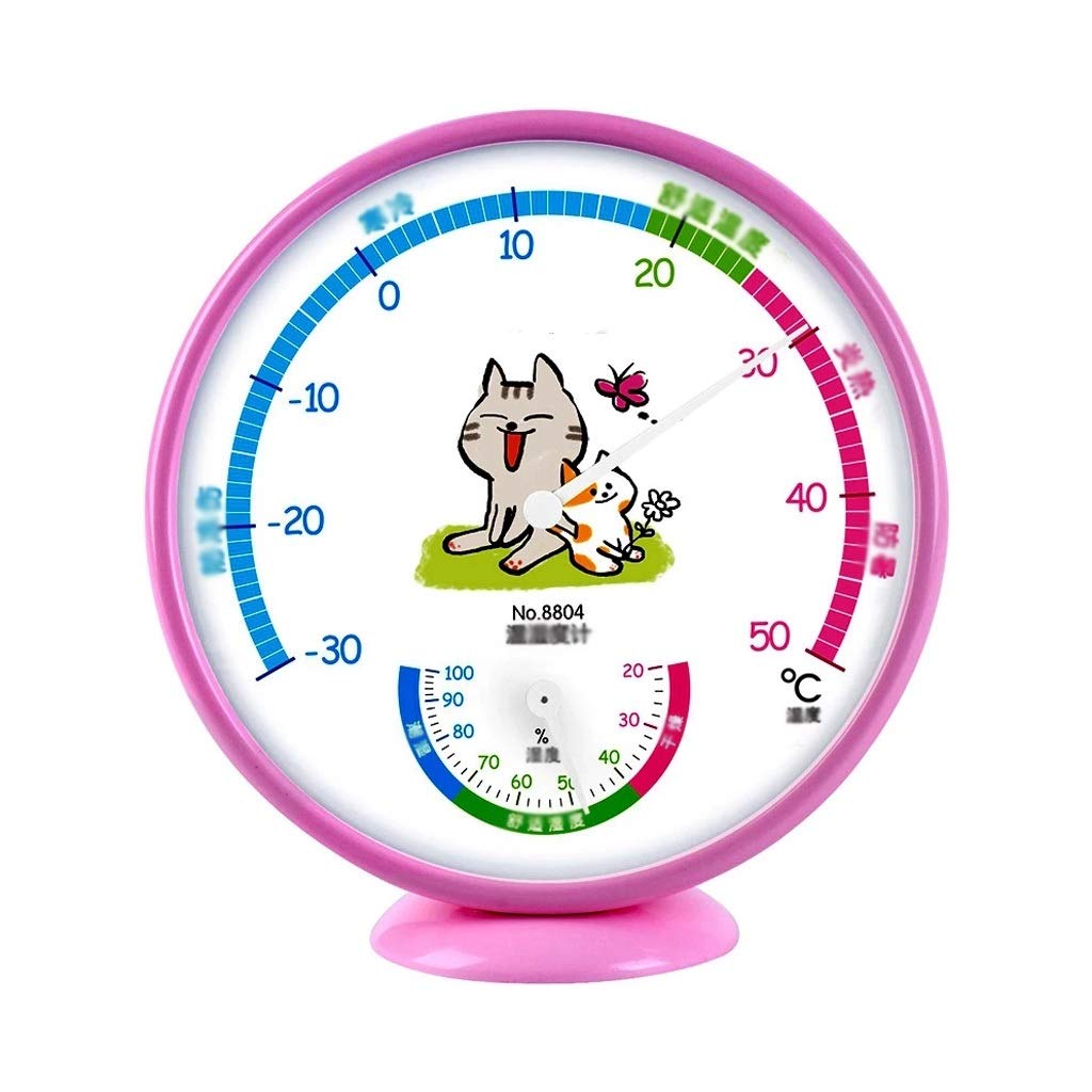 Thermo-Hygrometer für Kinderzimmer, mechanisches Induktionselement, keine Batterie erforderlich, Temperatur- und Feuchtigkeitsmesser (blau)