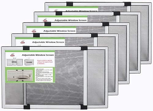 Miniatura 10 de FLYZZZ - Protector ajustable y expansible para ventanas de tamaño pequeño, (9.84 pulgadas de alto x 14 a 24 pulgadas de ancho, B) 2 paquetes