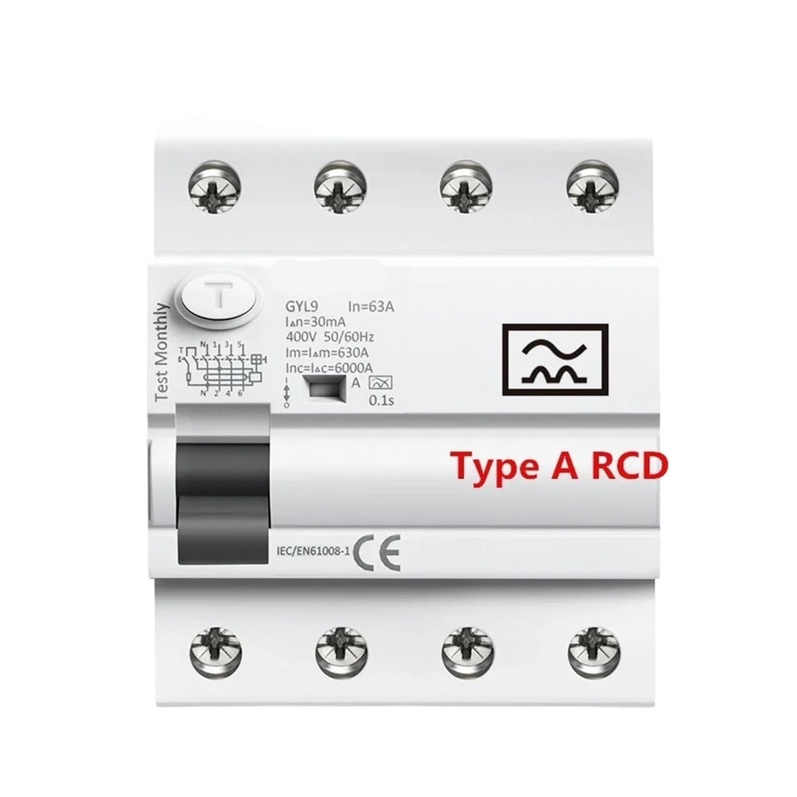 OSHZIKJII Breaker 3P+N 40A 63A(4P 40A,100mA)