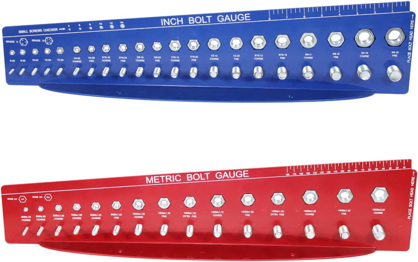 SAE and Metric Bolt Gauges Check a Thread Nut Fastener Size