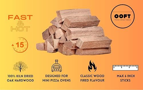 Miniatura 2 de OOFT Madera para horno de pizza  100% madera de cocción de roble seco al horno  perfecta para Ooni, Gozney, estufa individual y otras marcas  Caja