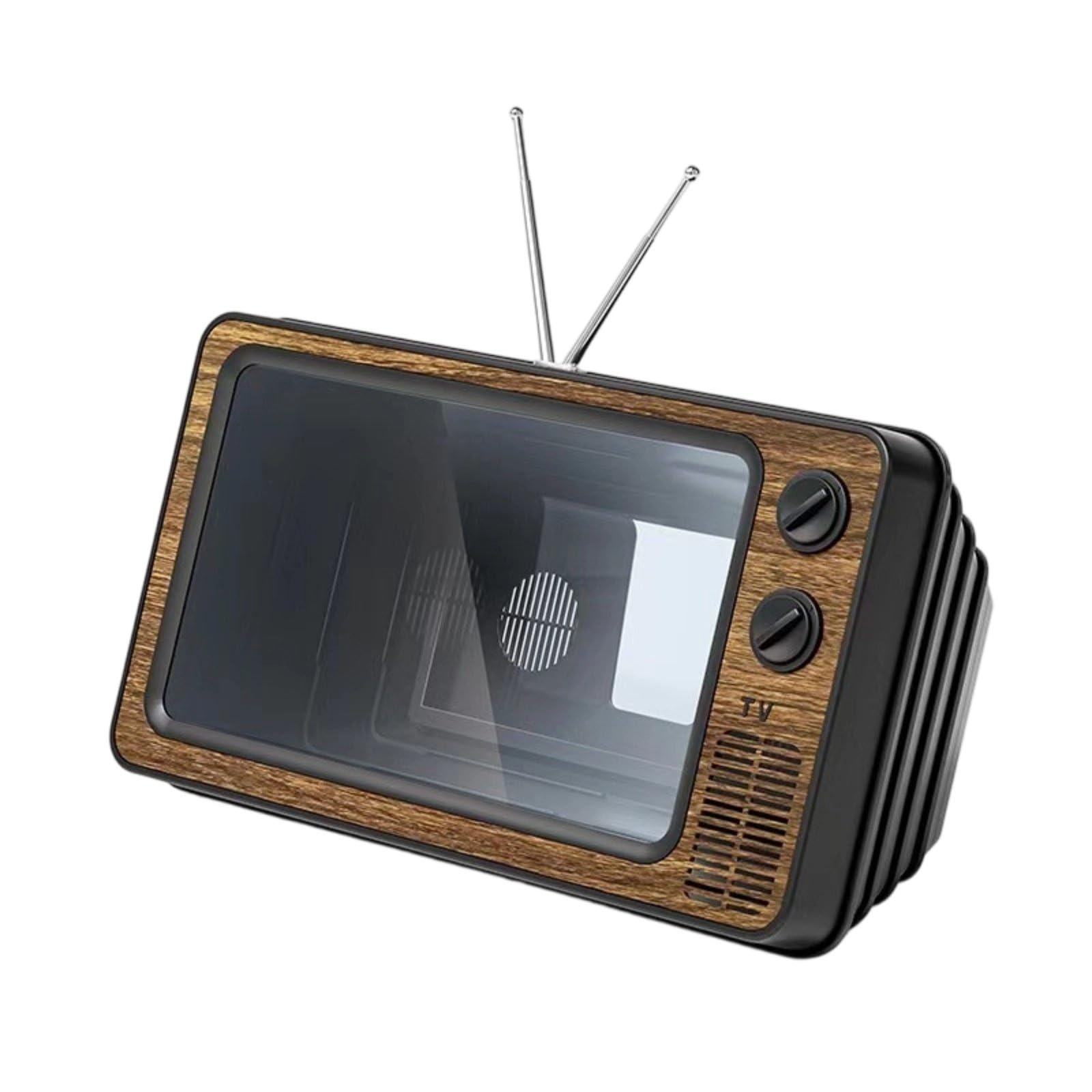 Retro TV Screen Magnifier High Definition 12 Inch Phone Screen Magnifier Easy to Use Mobile Accessory for Bedside, Desk, Travel, Bronze Wood, 12IN Normal|Cell Phones & Accessories | Vinta-image-40