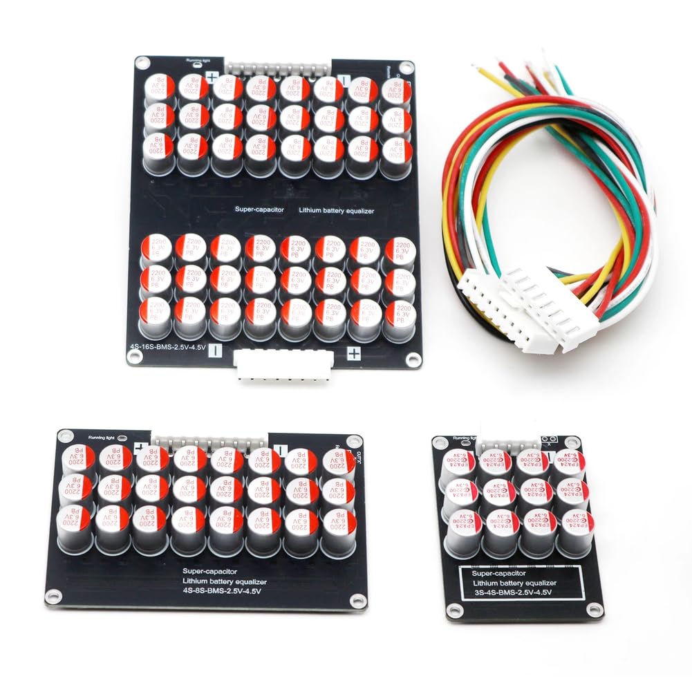 Active Balancer, 4S 8S 16S Lithium-Batterie-Equalizer, 5,5 A High Auto Balance Board für Elektrofahrzeug-Solarspeicher
