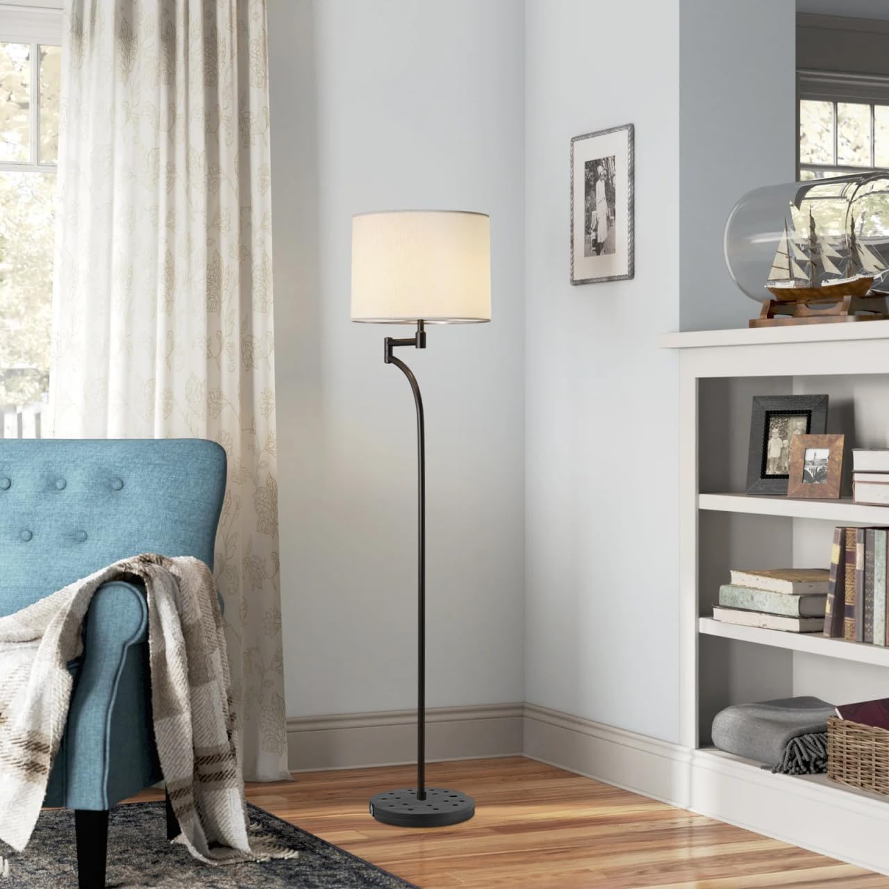 Floor Lamp Base Weight Replacement 7.48 X 7.48 X 0.78 in Weighted Desk Lamp Base Accessory Stable Iron for Standing Lamps Home Office Living Room