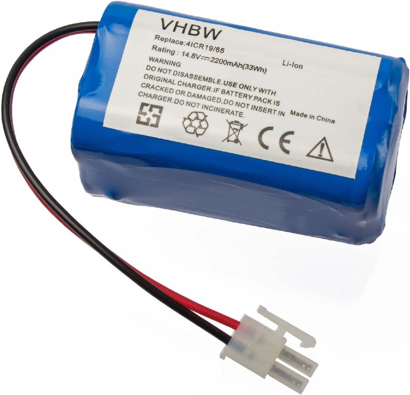 vhbw Batterie compatible avec Dibea D960, GT200, GT9, V750, V780, V780s, V870 aspirateur, robot électroménager (2600mAh, 14,8V, Li-ion