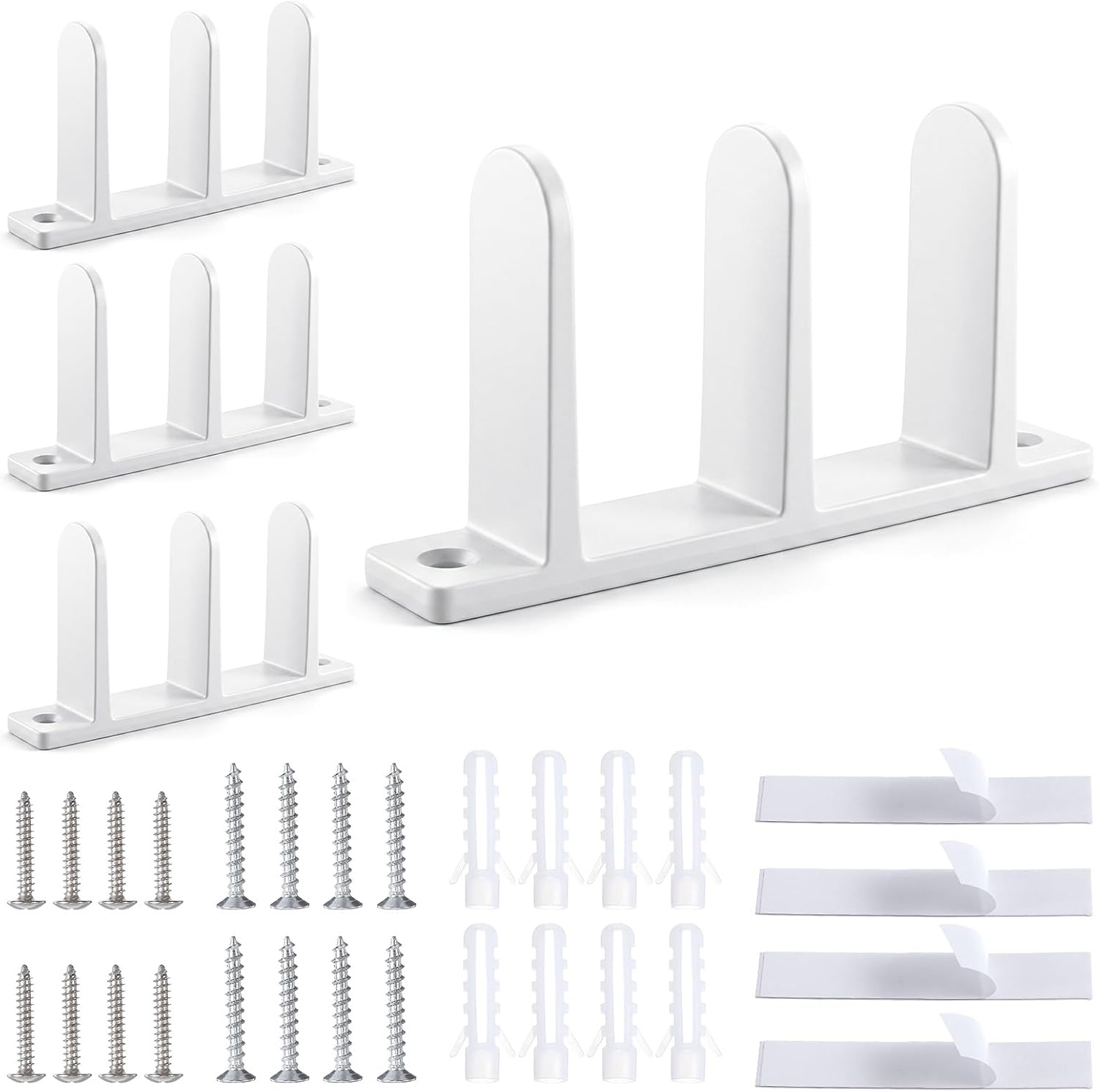Ouligay 4 guías de piso para puerta corredera blanca