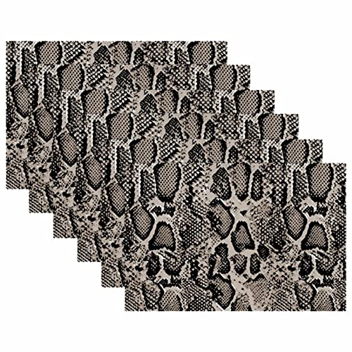 Sets de table aspect peau de serpent sans couture finition premium x6 - 6