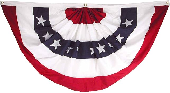 Online Stores Super Tough Stars and Stripes Pleated Fan - Double Sided Polyester - 27in x 54in