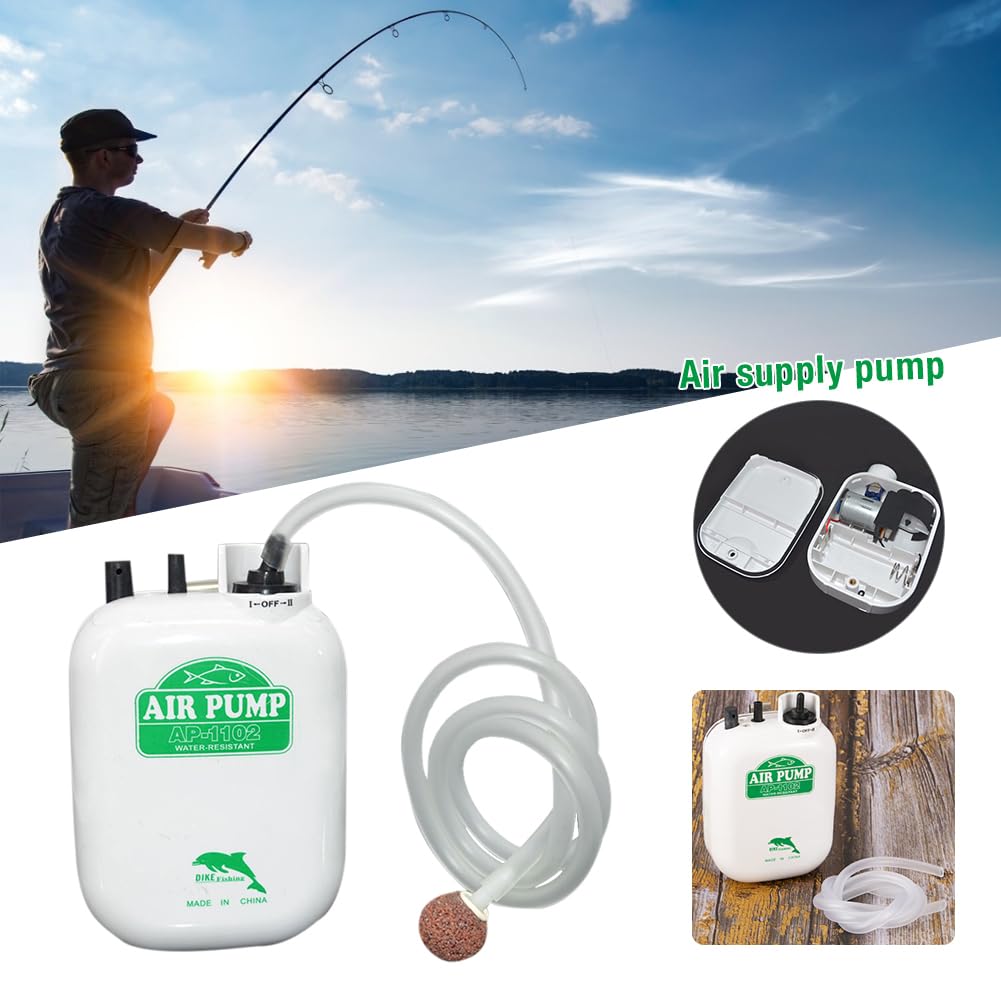 Pompe À Air pour Aquarium, Pompe À Oxygène Silencieux pour Aquarium, Aérateur D'oxygène À Piles, Bulleur pour Aquariums avec Clip Métallique, Bulleur Aquariums Silencieux
