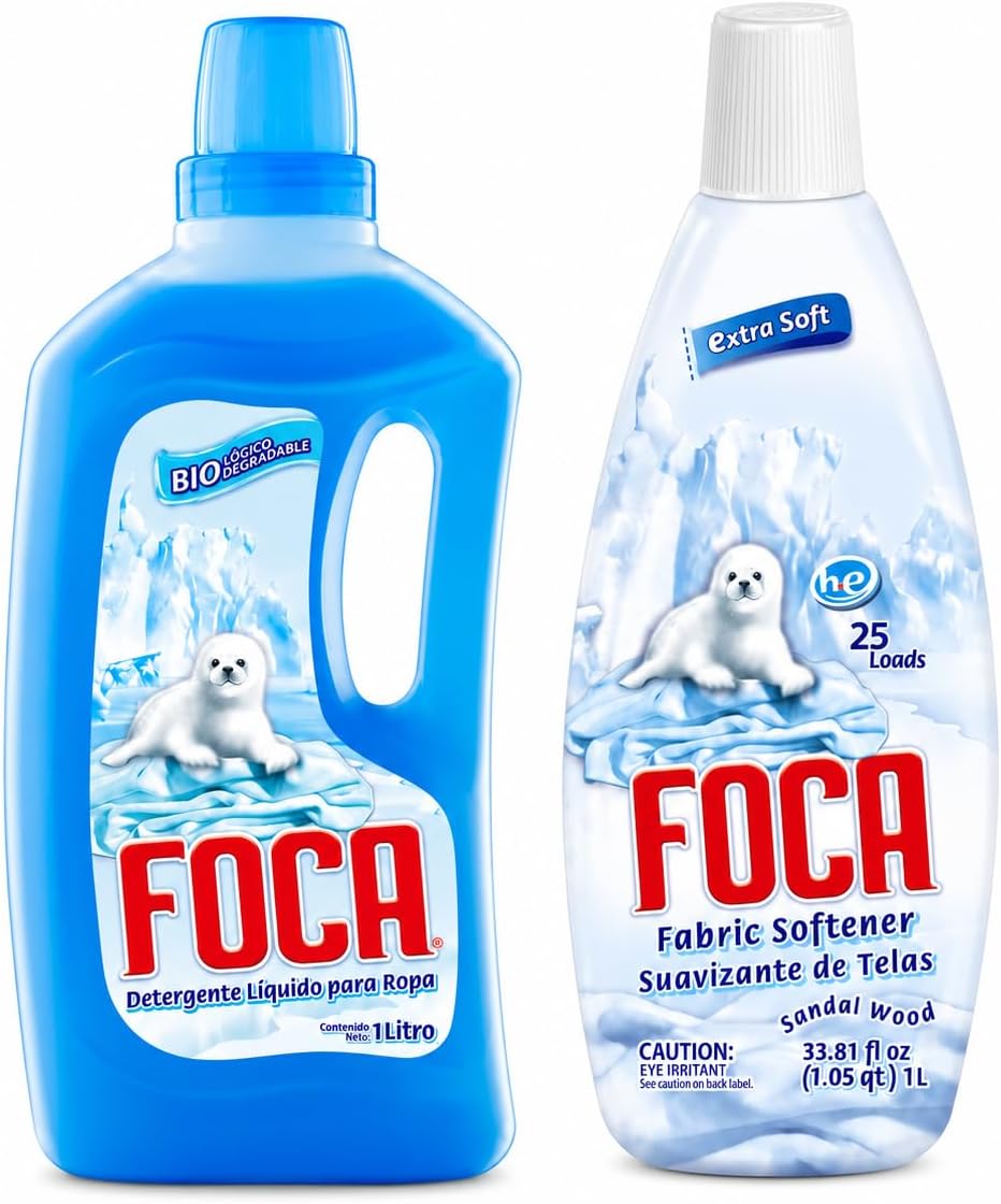 Laundry Care Bundle Liquid Detergent & Fabric Softener 1L + 1L Combo