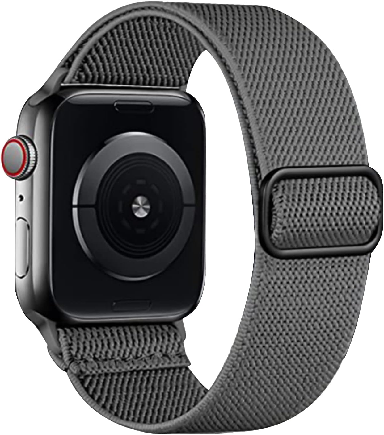 INFOSUN Stretchy Solo Loop Compatible with Apple Watch Band Strap 38mm 40mm 41mm, Adjustable Braided Elastic Nylon Bands for Apple Watch SE/iWatch Series 9 8 7 6 5 4 3 2 1（Grey, 38mm 40mm 41mm)
