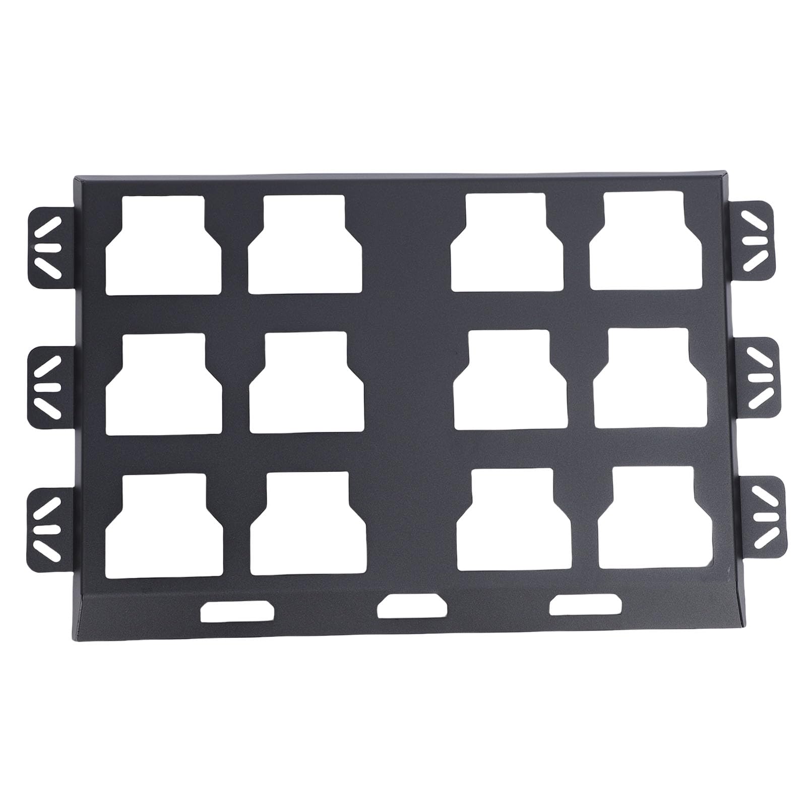 Caja de Herramientas de Aluminio Placa de Montaje Base de Montaje en Pared o Piso para Almacenamiento Seguro de Herramientas, Organización de Garaje y Uso en Plataforma de Camión (BLACK)