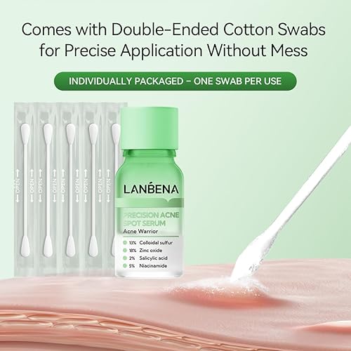 Miniatura 6 de LANBENA Precision - Suero para manchas de acné, loción de secado de acné, tratamiento de acné durante la noche para la cara, 0.41 onzas líquidas